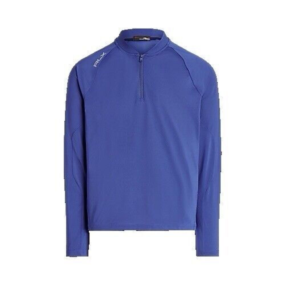 NEW RLX Ralph Lauren Quarter Zip Blade Pullover Mens Medium Blue Pro Fit Golf